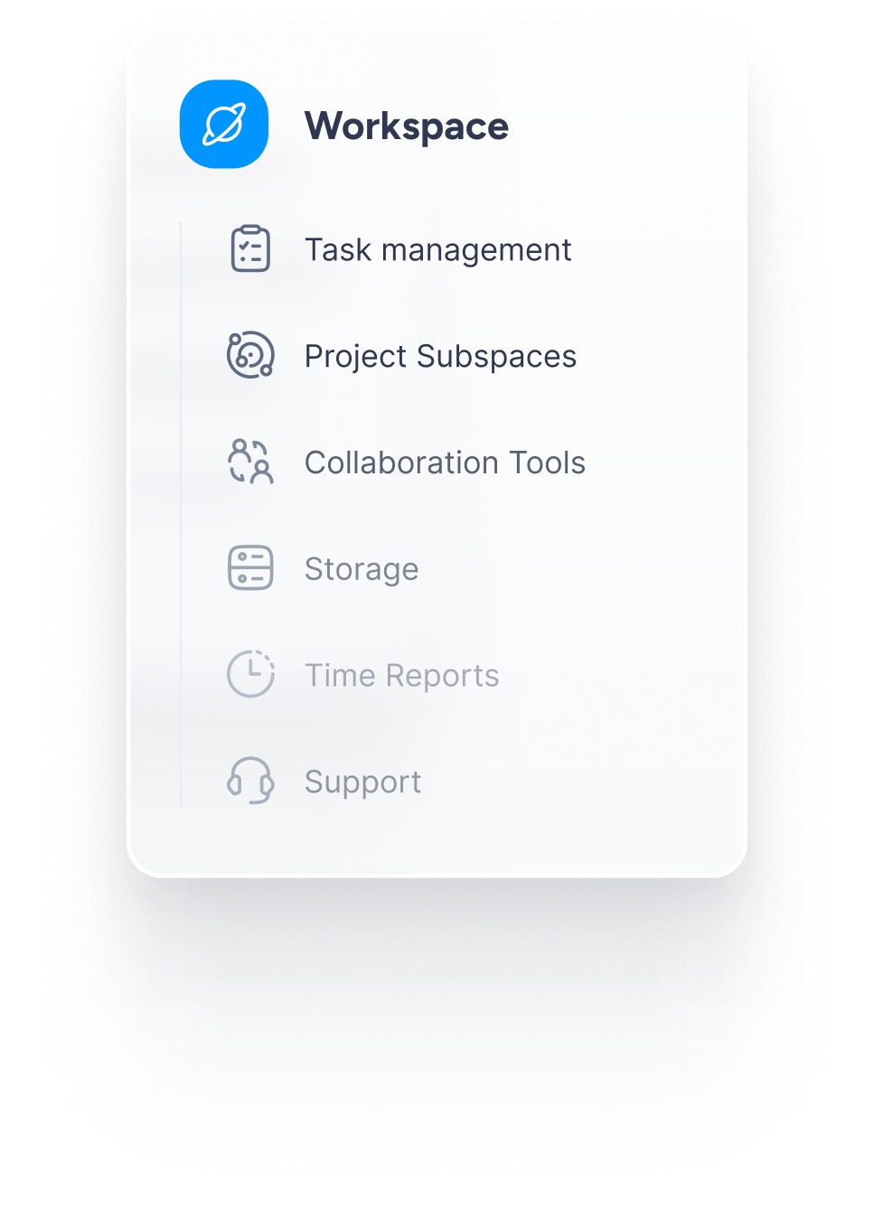Workspace feature card